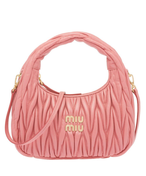 Miu Miu Wander Matelasse Nappa Leather Mini Hobo Bag